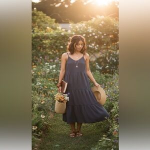 Bohemian Splendid Dark Gray Maxi Dress